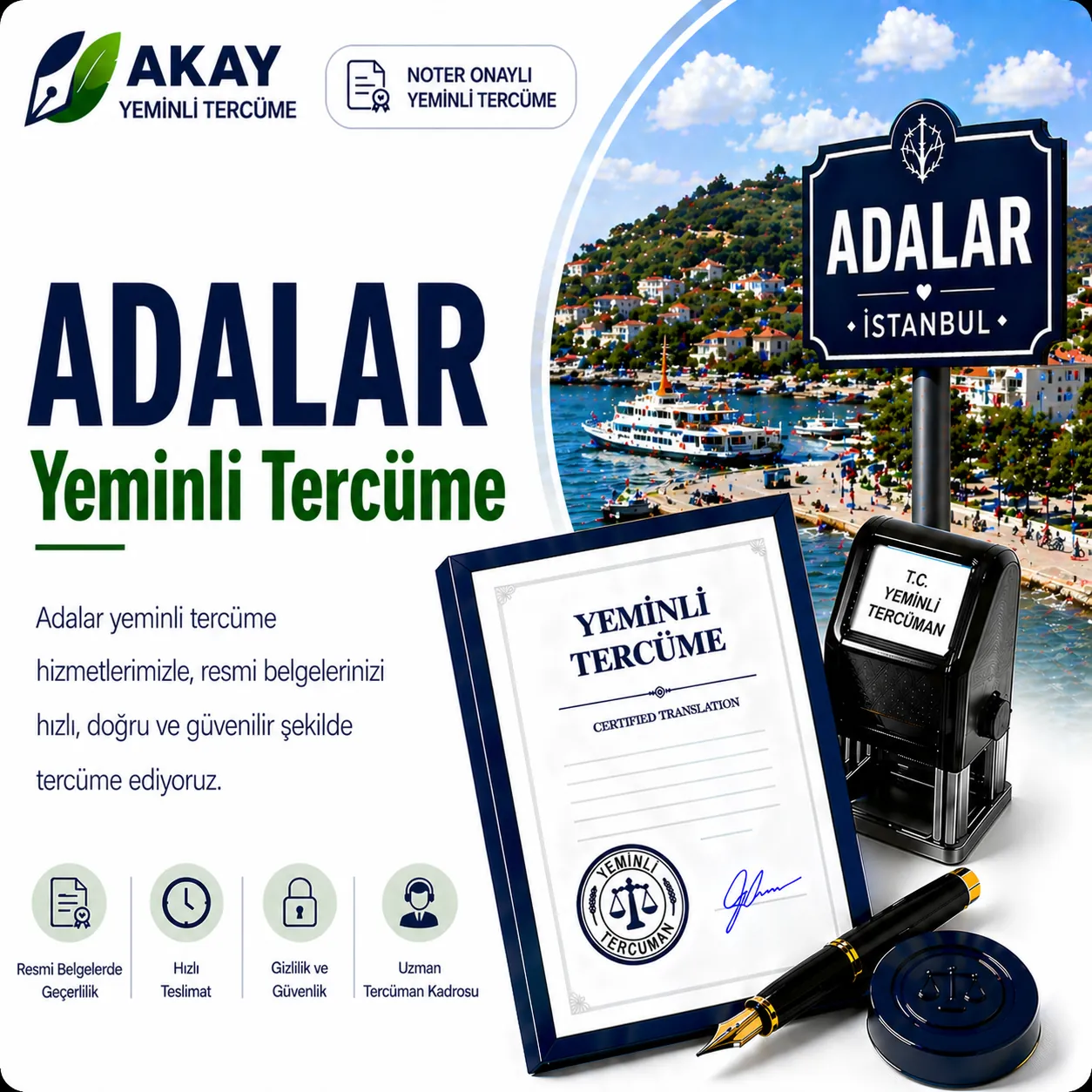 Adalar yeminli tercüme hizmeti