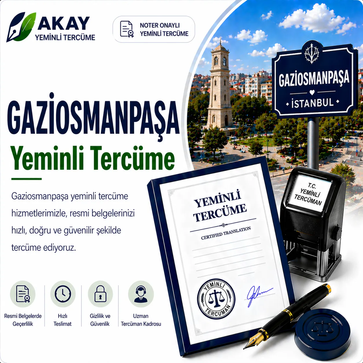 Gaziosmanpaşa yeminli tercüme hizmeti